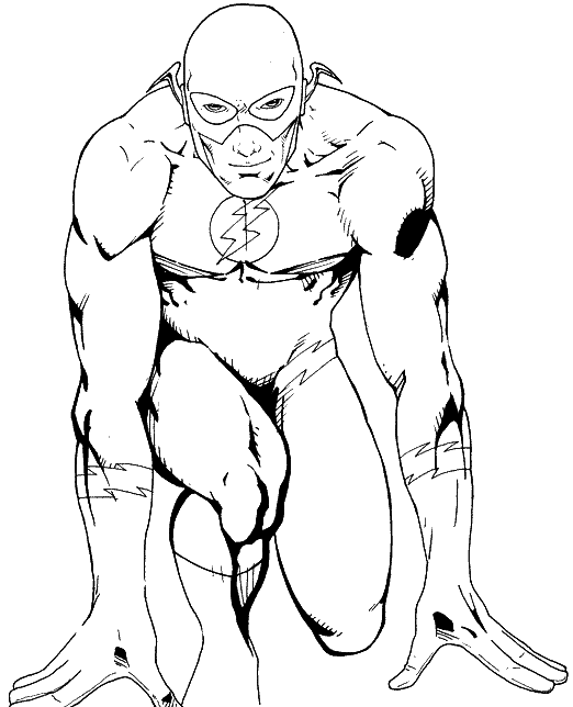 Desenho de The Flash pronto para correr para colorir Tudodesenhos