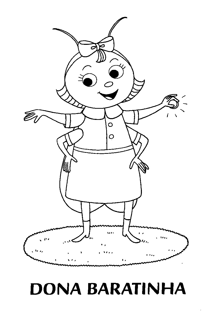 Desenho de Dona Baratinha com botas para colorir Tudodesenhos