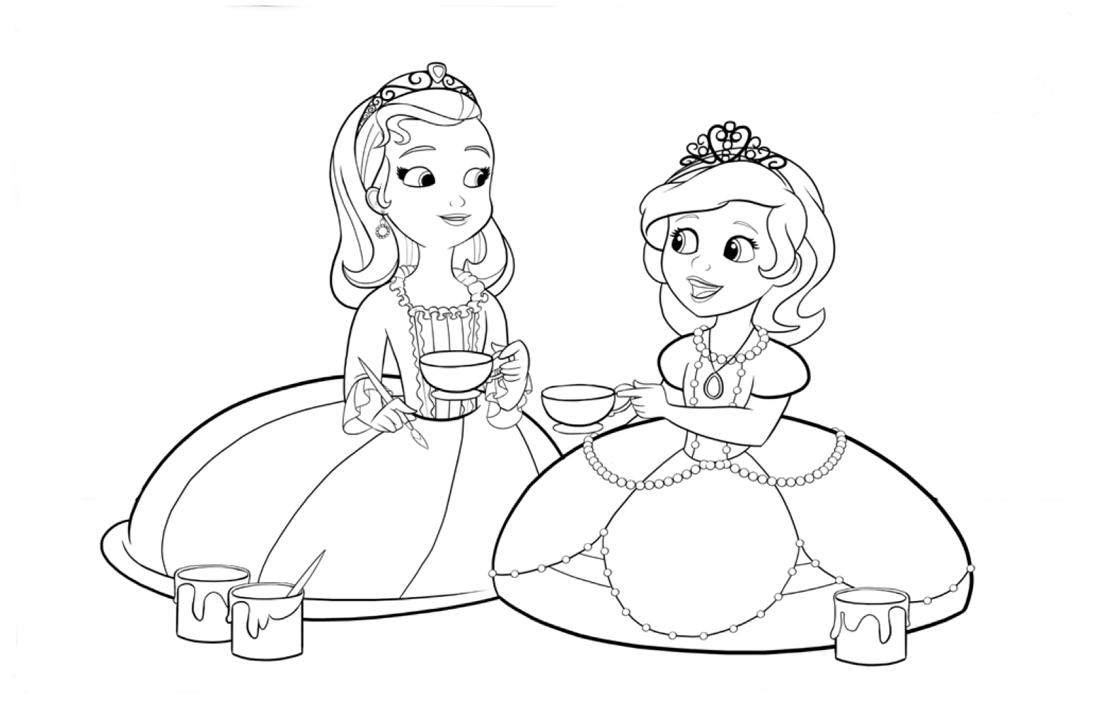 Desenho de Amber e Sofia para colorir Tudodesenhos