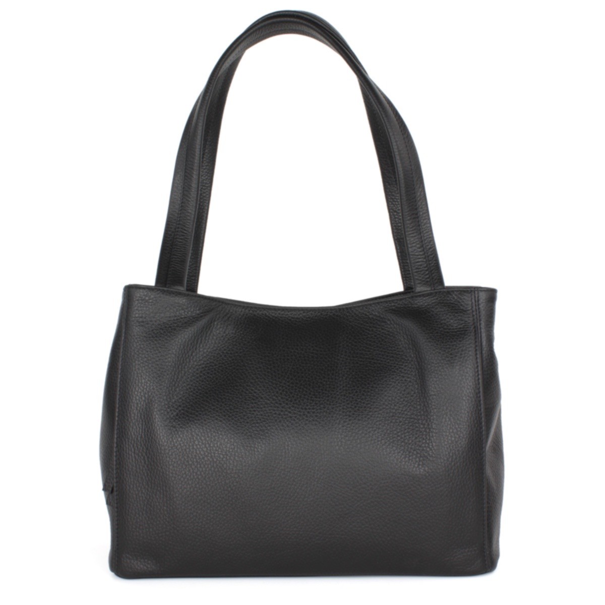 BLACK LEATHER BAG tuiggi Milano