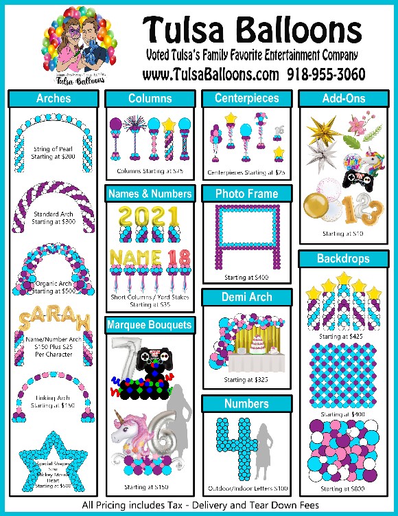 Pricing Tulsa Balloons