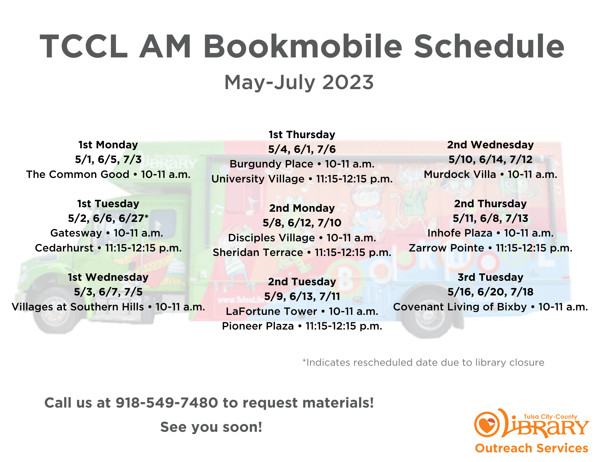 Bookmobile and Reading Roadshow Tulsa Library