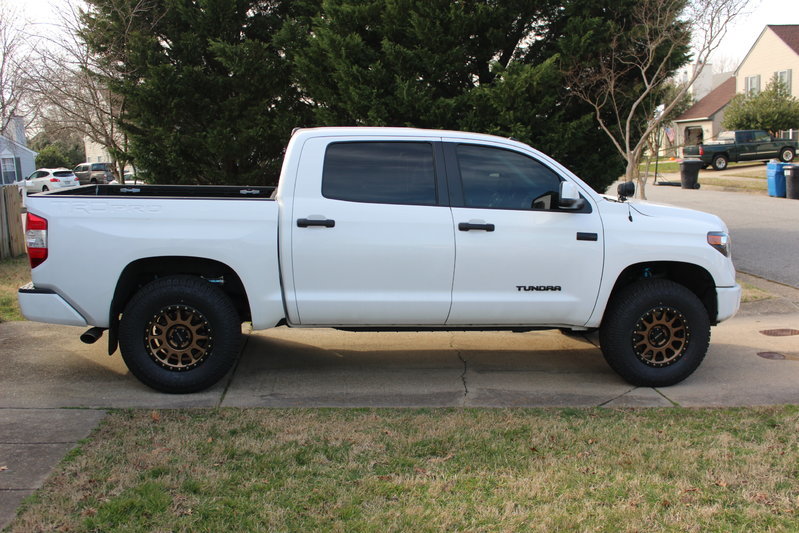 Bronze methods on white TRD Pro Toyota Tundra Forum
