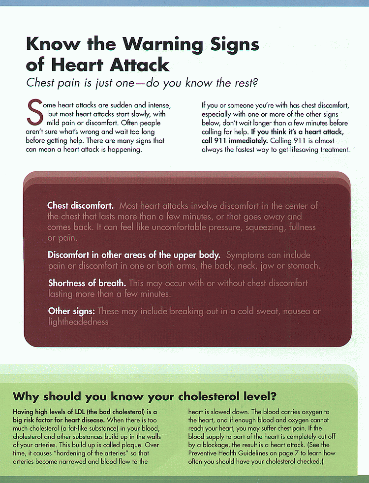 Heart Attack Warning Signs