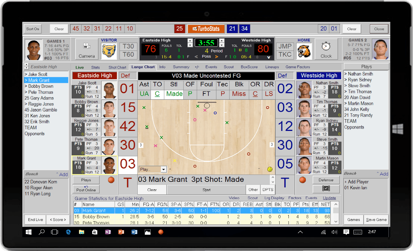Basketball Software, Basketball Playbook Software, Basketball Stat