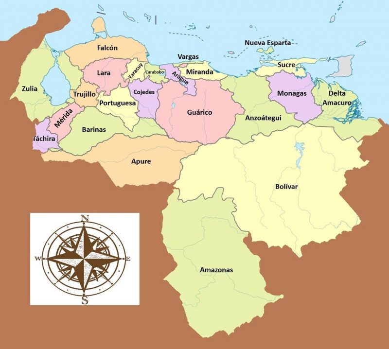 Mapa De Venezuela Con Nombres Para Imprimir En Pdf 2021 Images