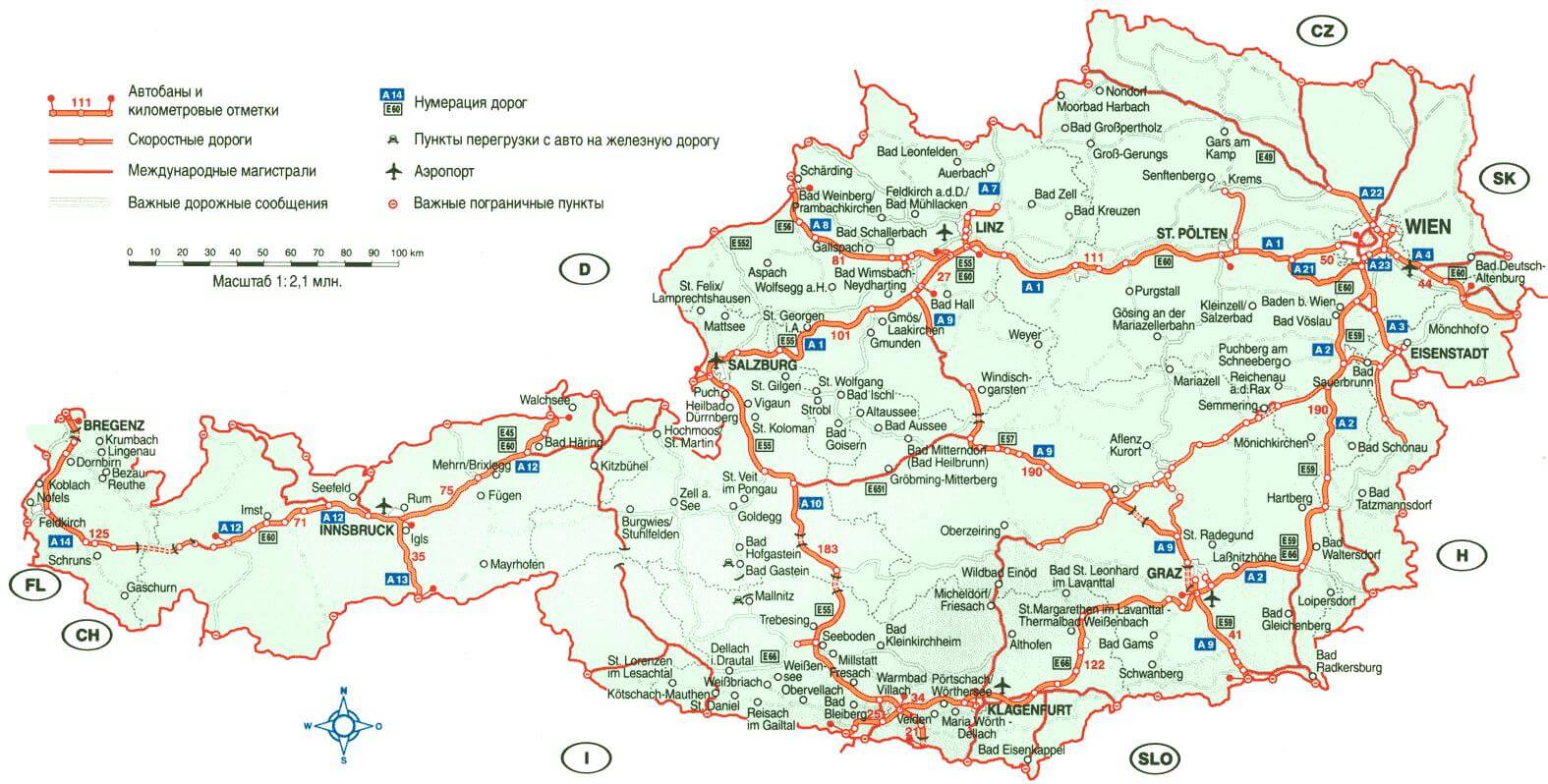 Austria Rivers Map