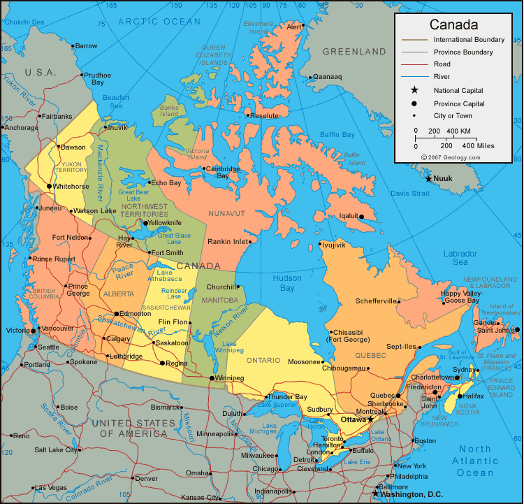 Brandon Map Canada