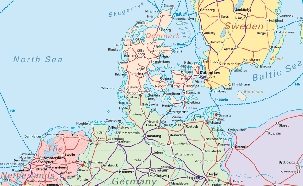 Karta Över Fredrikshamn Danmark Frederikshavn Map