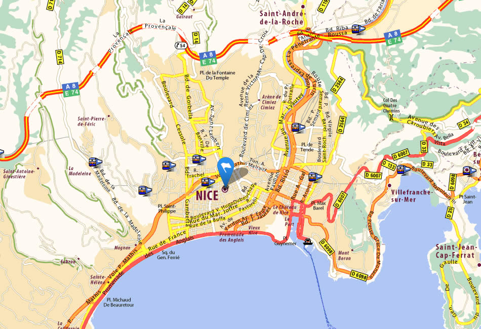 Pain Points De Carte Nice Italie Nice Map