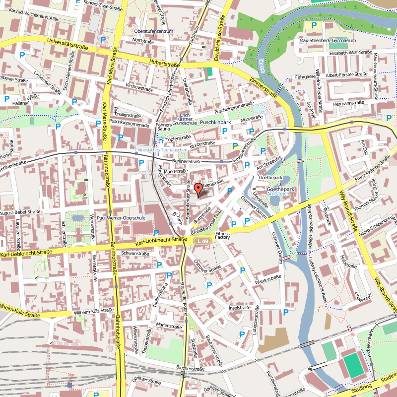 Cottbus Landkarte Cottbus Map
