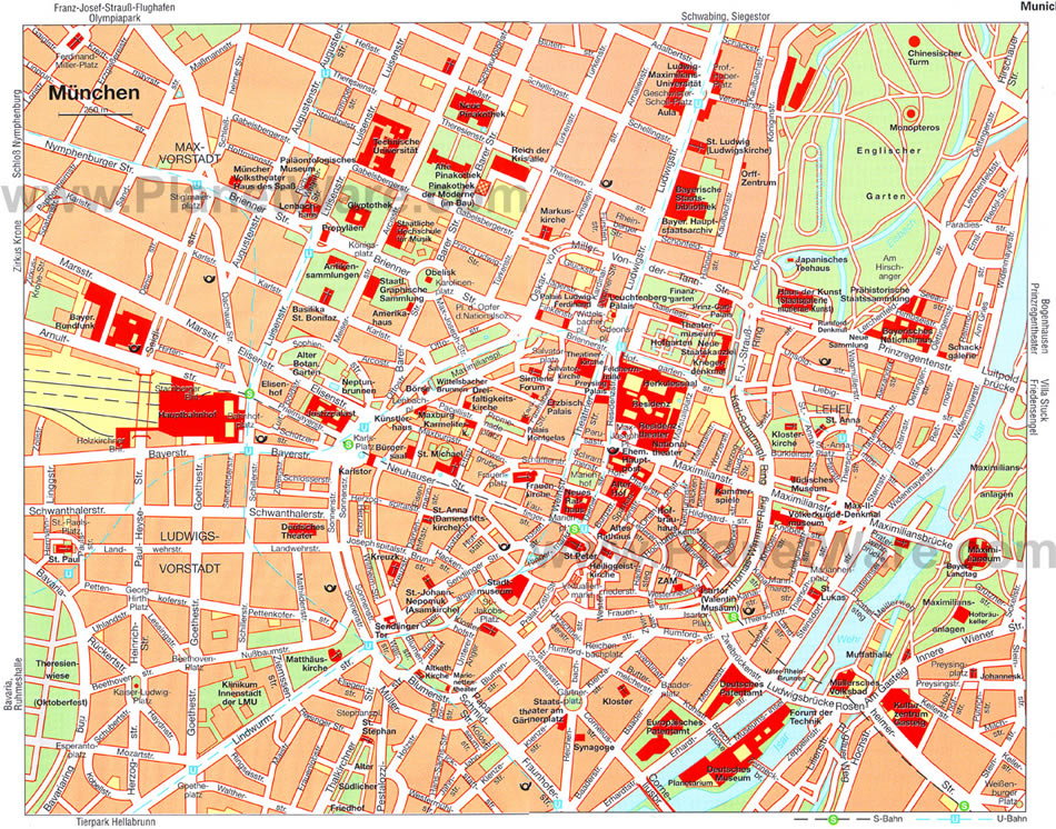 Munich City Centre Map AbeBooks