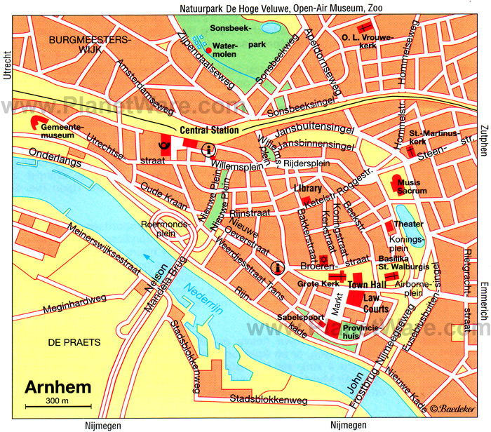 Arnhem Nederland Kaarten Arnhem Map