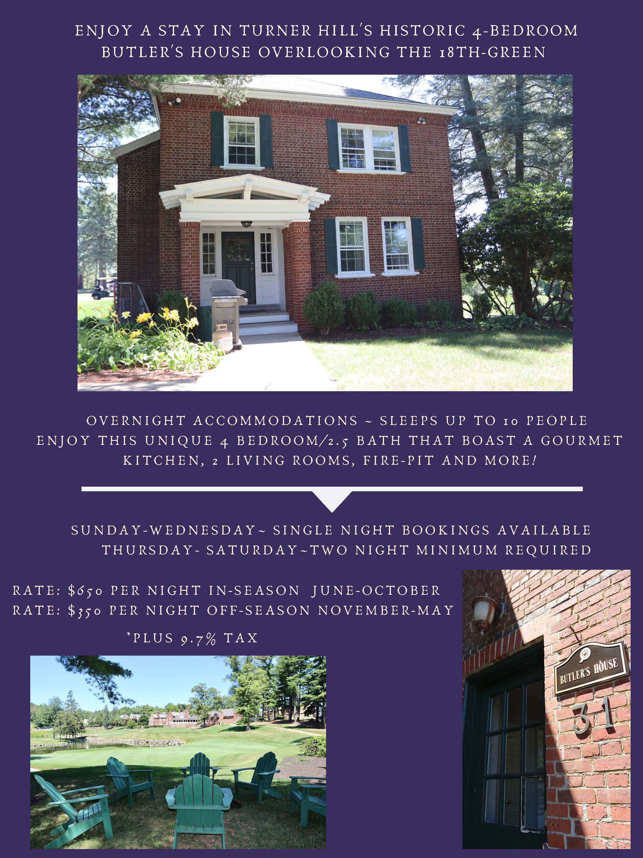 The Golf Club at Turner Hill to the Butler's House