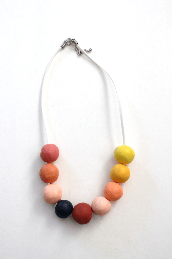 DIY Clay Bead Necklace Turning It Home