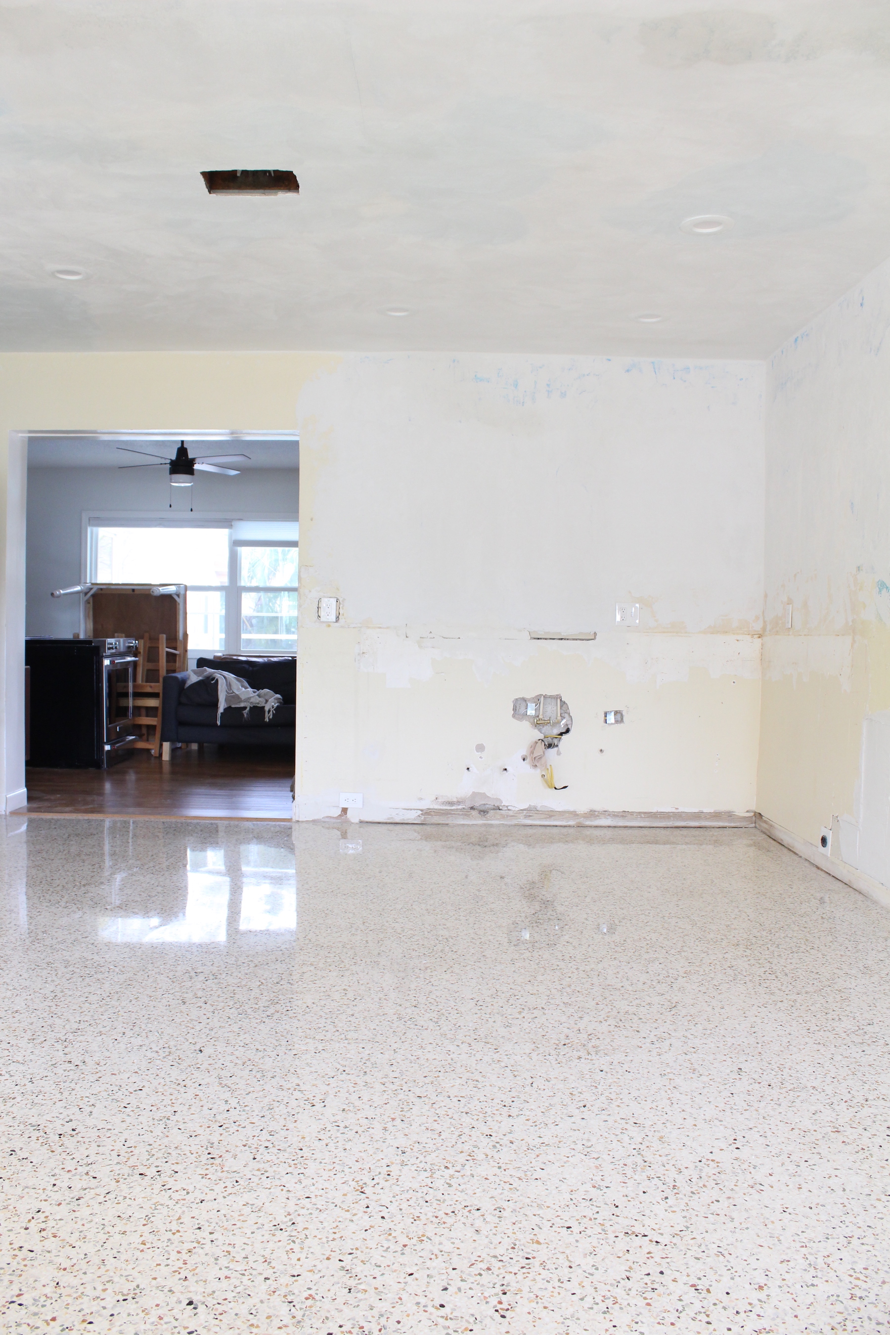 Terrazzo Refinishing Before and After Turning It Home