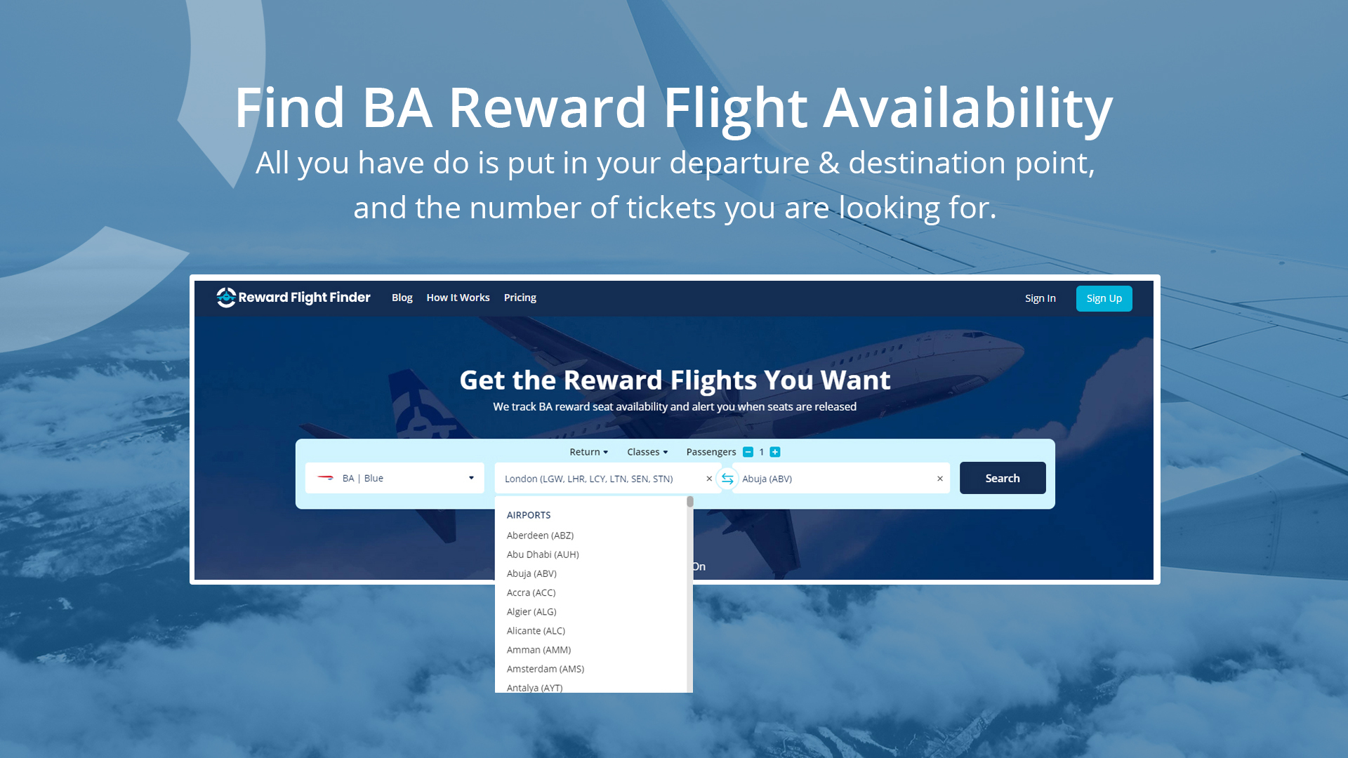 OFFER Get free alerts when new Avios seats appear & Reward Flight