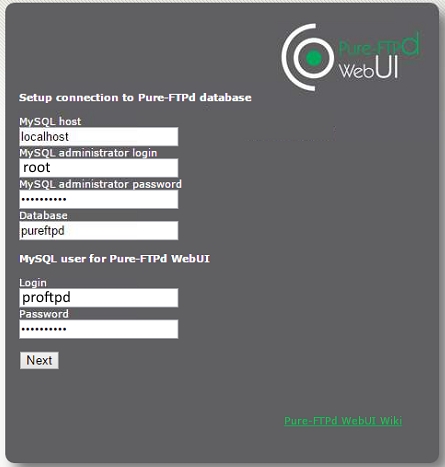 FTP Server Installation - Chrooted users - Mysql accounts - Quotas