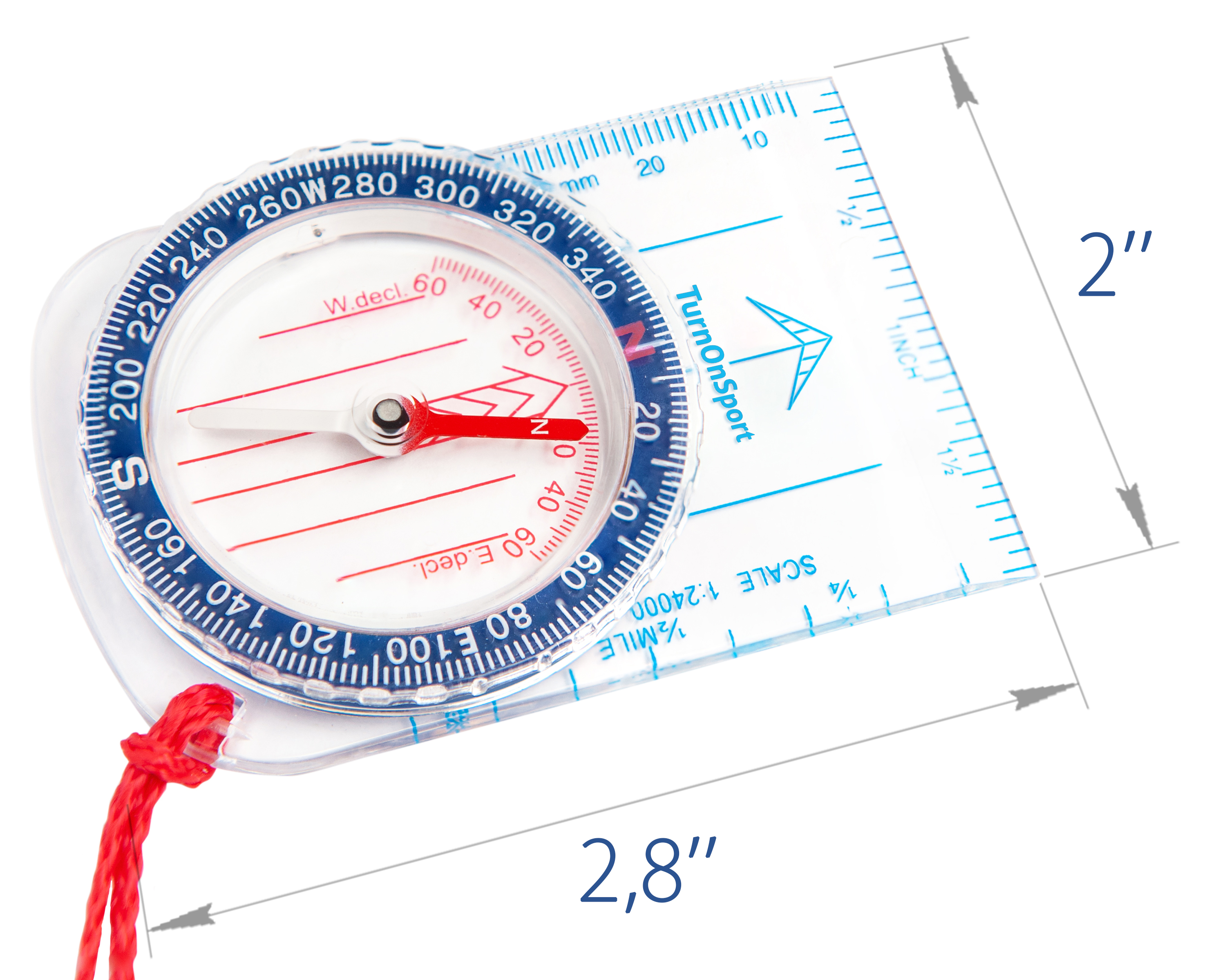 Blue Mini Compass Turn On Sport