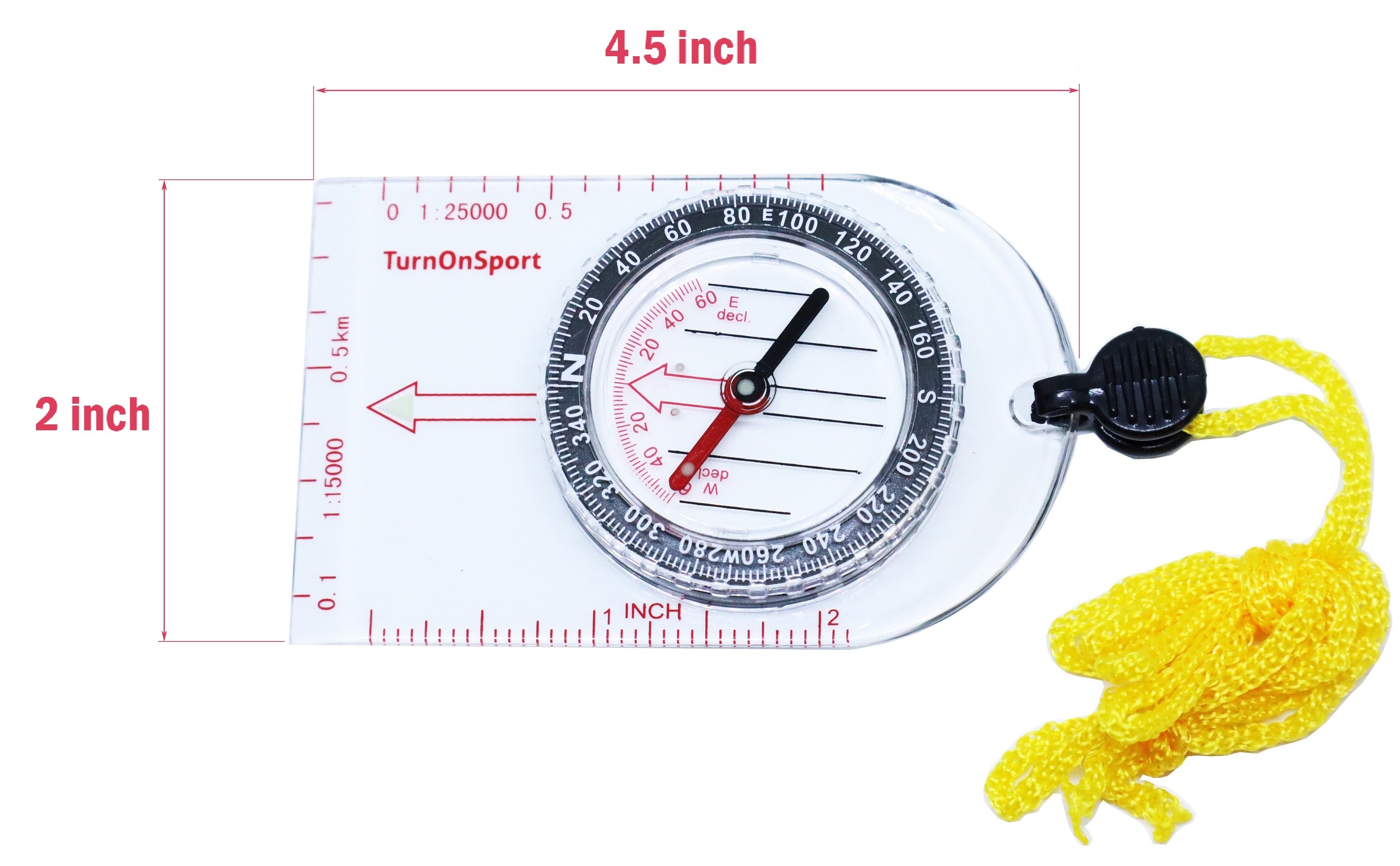 Red Mini Compass Turn On Sport