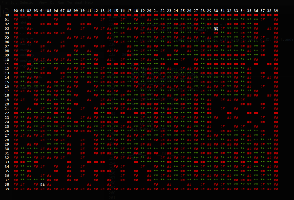 Generating a maze and Solving With Python part 3