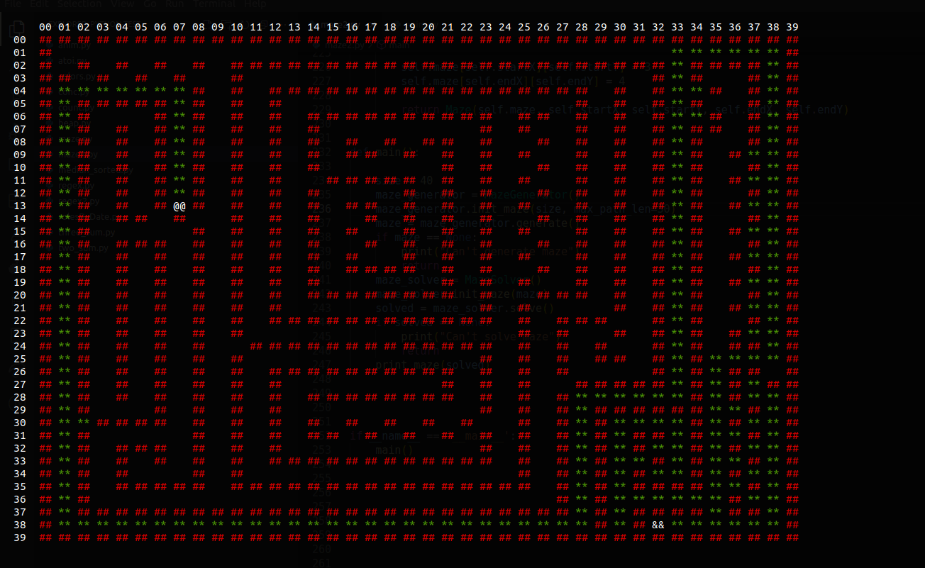Generating a maze and Solving With Python part 3