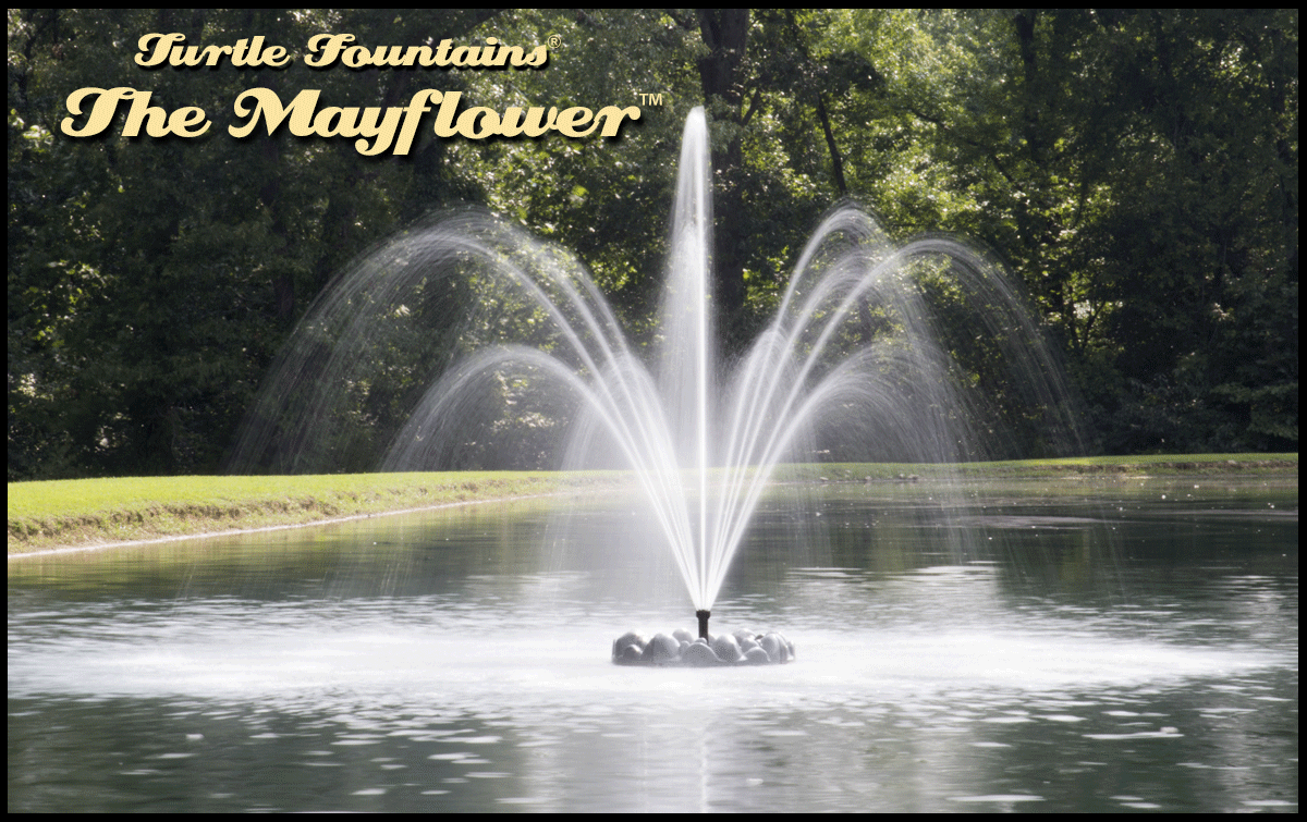 Turtle Fountains Mega Series Mayflower Outdoor Floating Fountain for