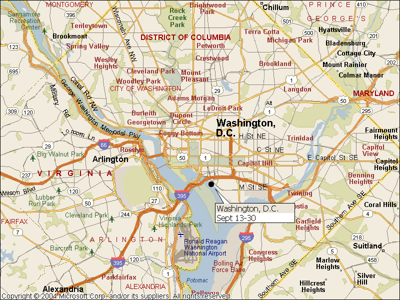 Washington DC city map