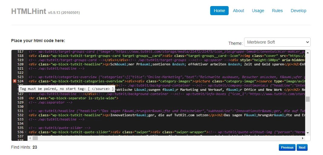 Linter & AnalyseTools für CodeCheck & Validierung