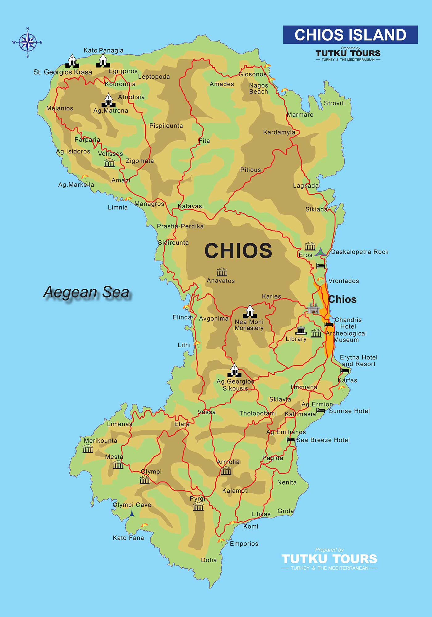 TUTKU TOURS GREECE MAPS