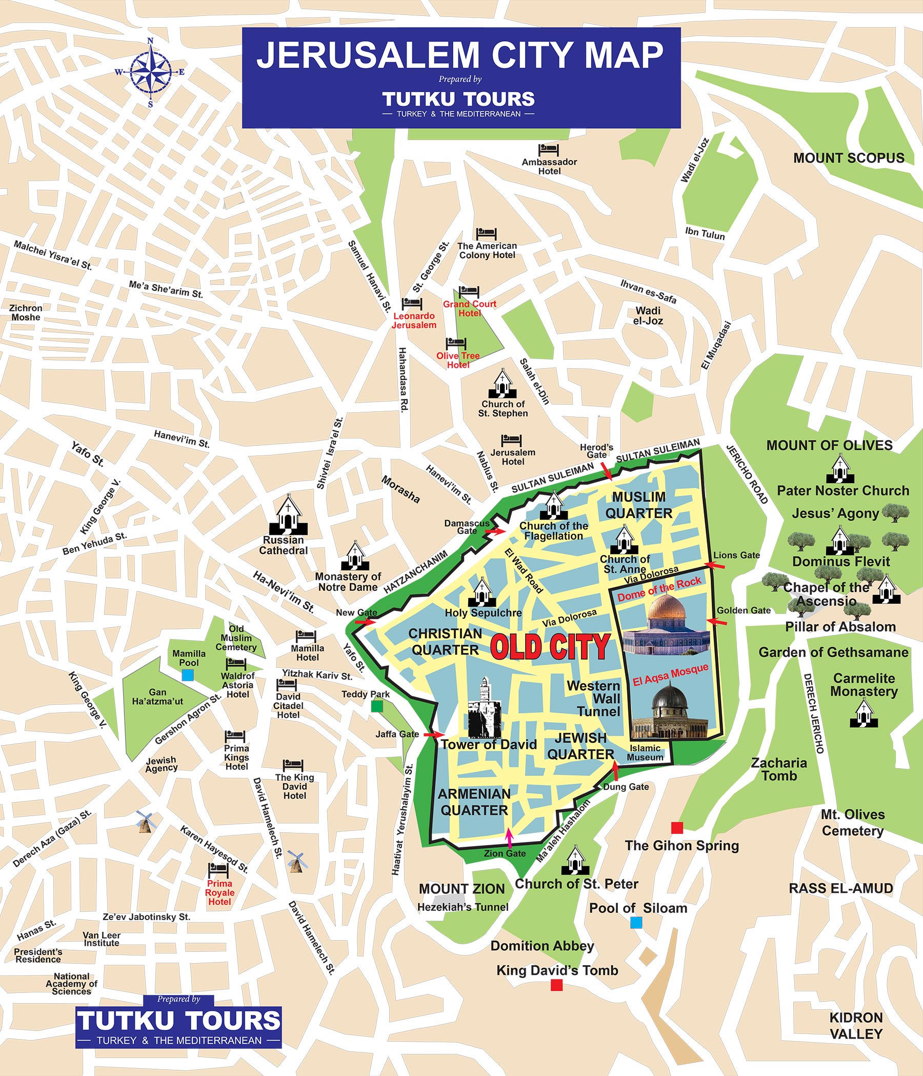 TUTKU TOURS ISRAEL MAPS