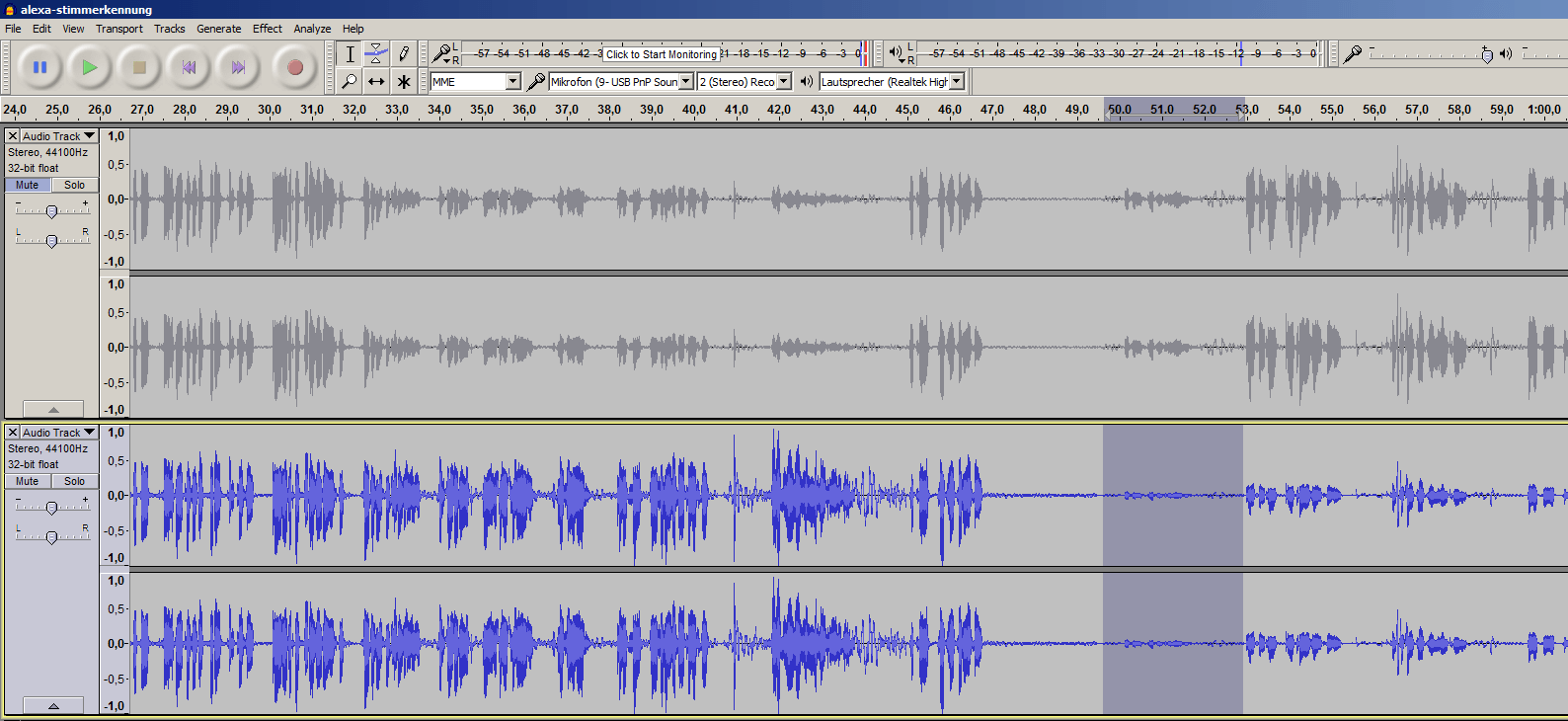 Audacity LautstärkeUnterschiede in einem Track ausgleichen Der Tutonaut