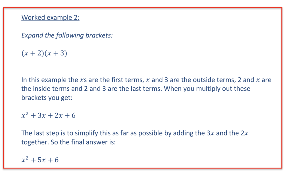 Algebra Expanding Brackets GCSE Maths Revision Guide Tutor In