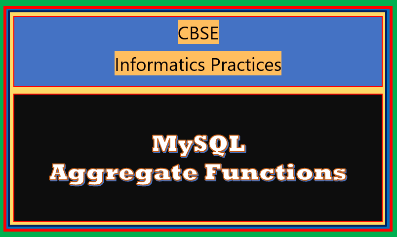 Prehensive Notes Database Query Using Sql Class 12 Aggregate Functions