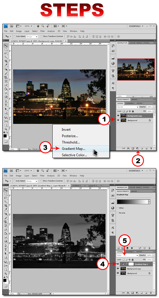 Make a QUICK CHANGE TO GRAYSCALE in