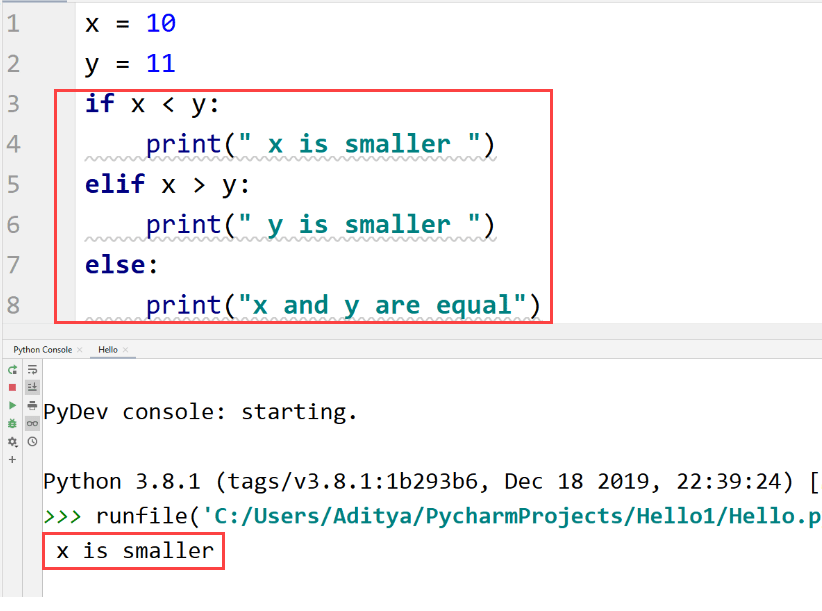 Python if else condition — TutorialBrain