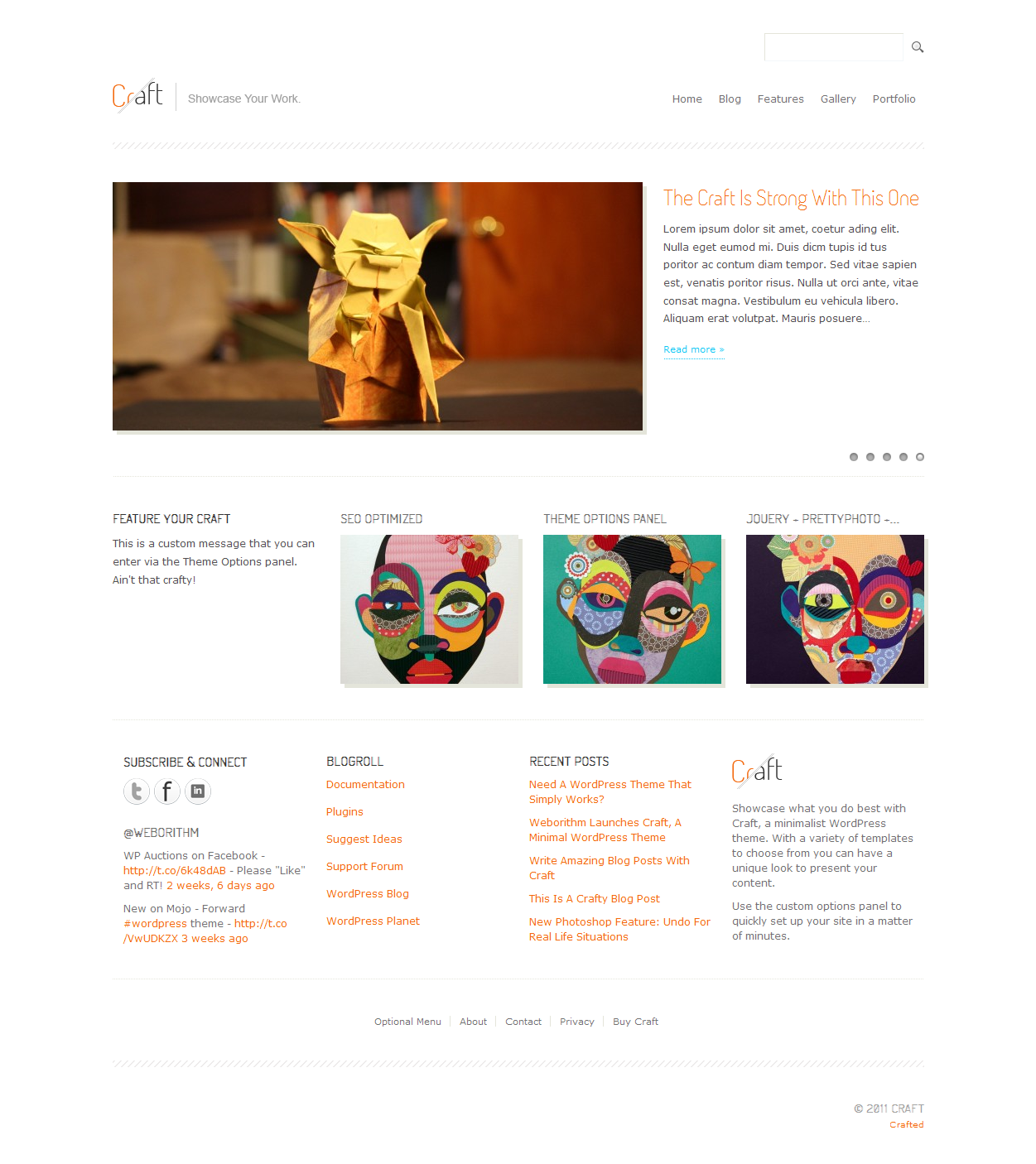 Craft Minimal WordPress Theme TutorialChip
