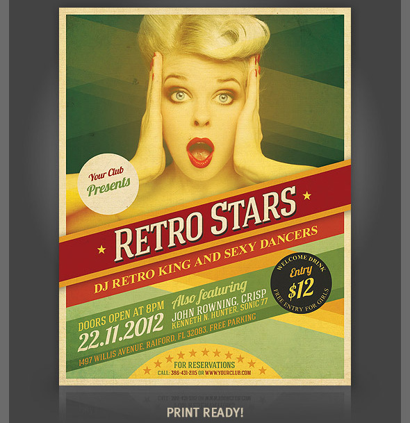 Cool Retro Party Flyer TutorialChip