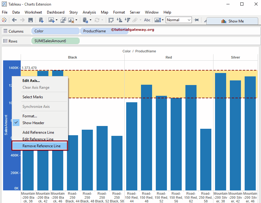 How to add Reference Bands in Tableau