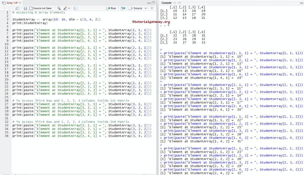 Array in R Programming
