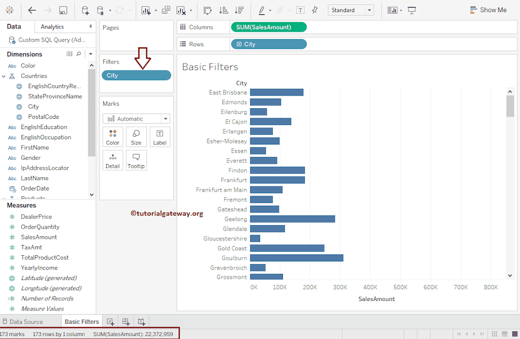 Tableau Filters