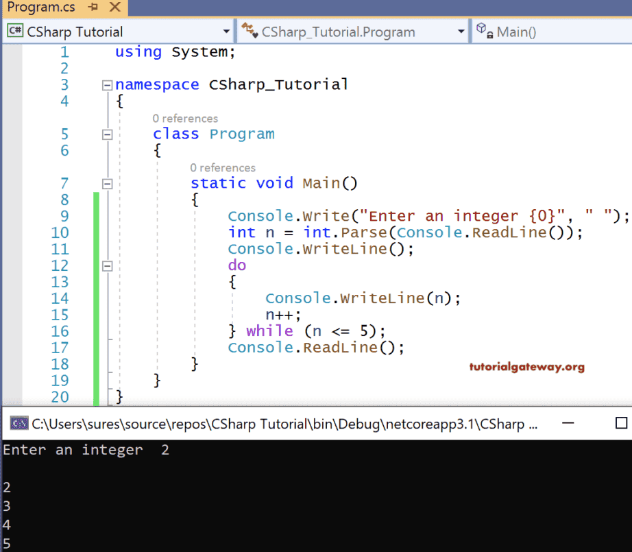 C Do while loop