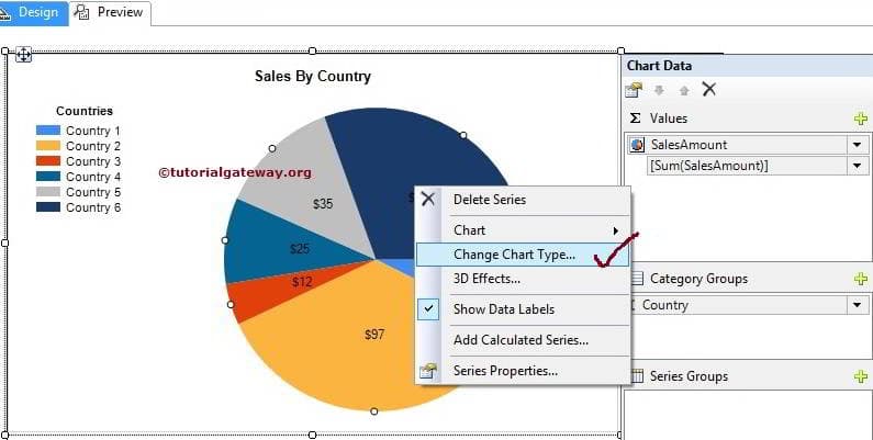 Format Labels, Font, Legend of a Pie Chart in SSRS