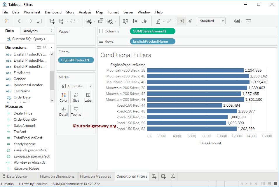 Conditional Filters in Tableau