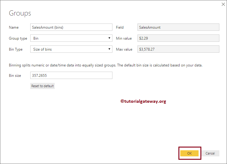 Create Bins in Power BI