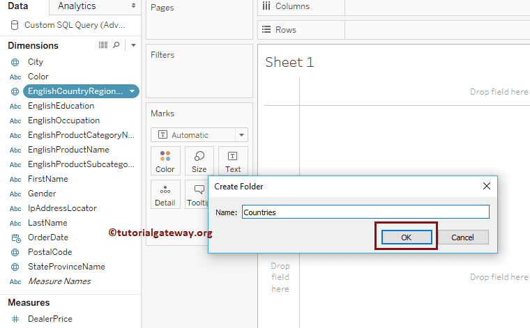 How to Create Folders in Tableau
