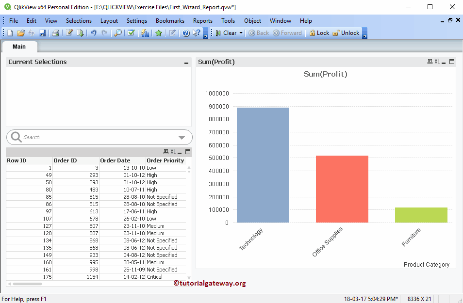 Create New QlikView Report Using Wizard