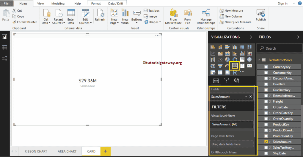 How to Create a Card in Power BI
