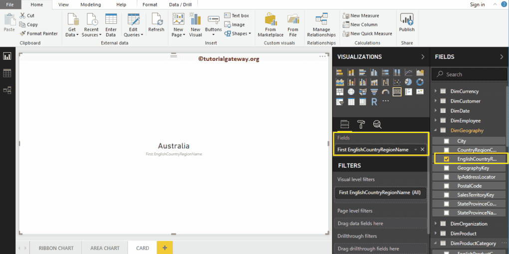 How to Create a Card in Power BI