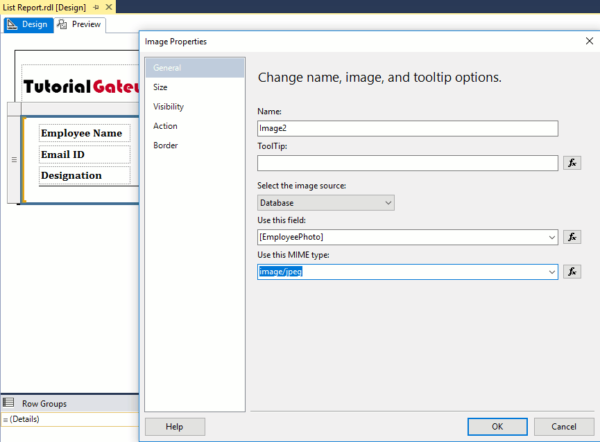 Create a List Report in SSRS